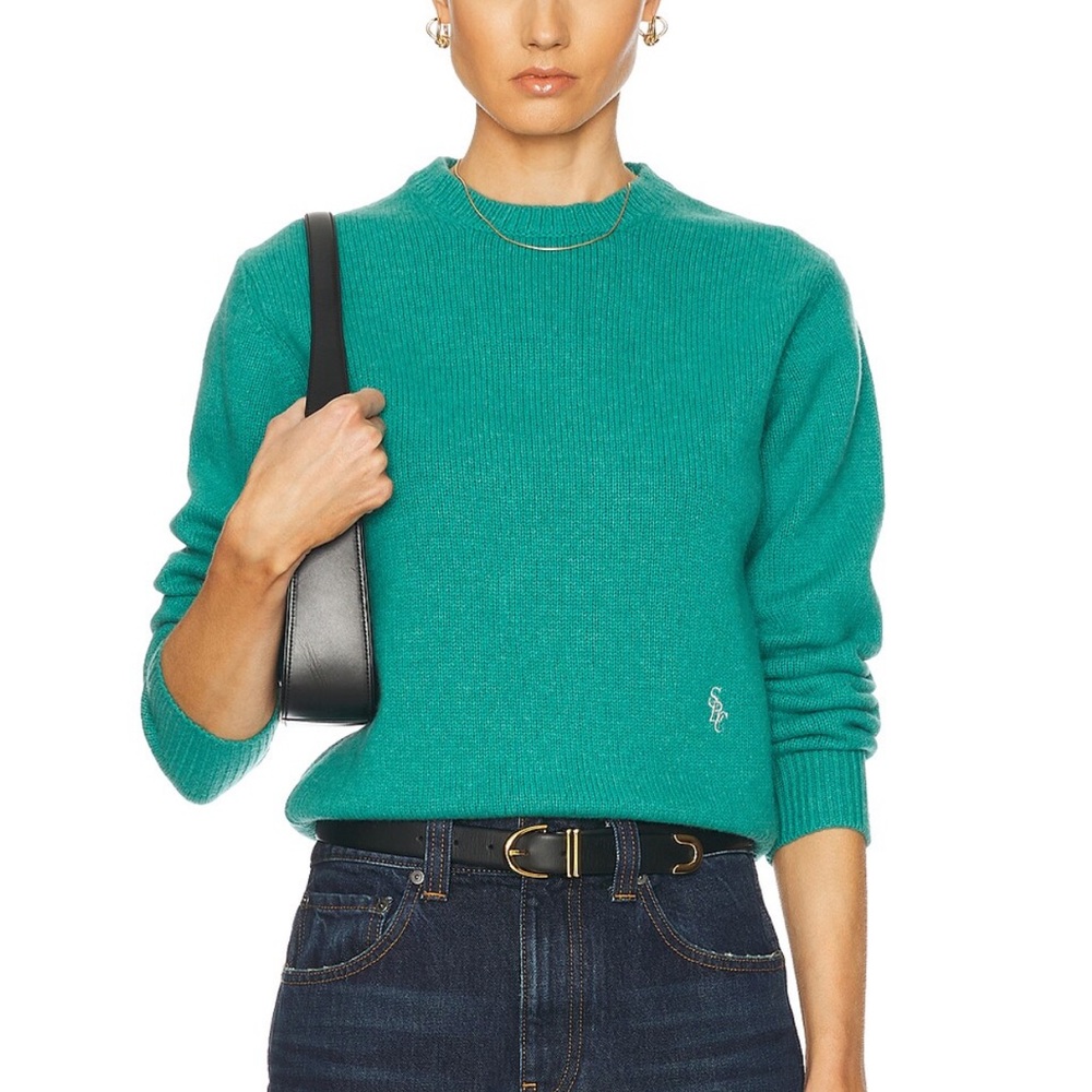 Sporty and rich spring green sweater women’s small - NEW